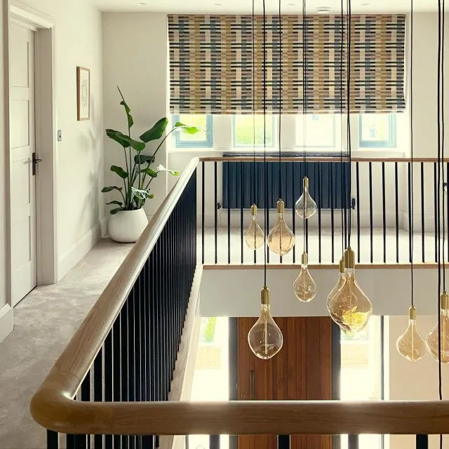 Tuesday view. It was a head-scratcher placing all these lights, like a 3D Tetris. I think there were 6 of us at one point, up a bit, down a bit 😂.... #gallerylanding #statementlighting #luxurynewbuild #myhousethismonth
#sassyhomestyle
#dailyhomeshare
#designupnorth
#interiorboom
#rockininteriors
#spotlightonmyhome
#styleithappy
#myhometrend
#thiscreativehome
#myhomevibe
#ukicyou
#howwedwell
#apartmenttherapy
#designsponge
#walltowallstyle
#myperiodhomestyle
#mycreativeinterior
#eclectichome
#interiorsthatcrush